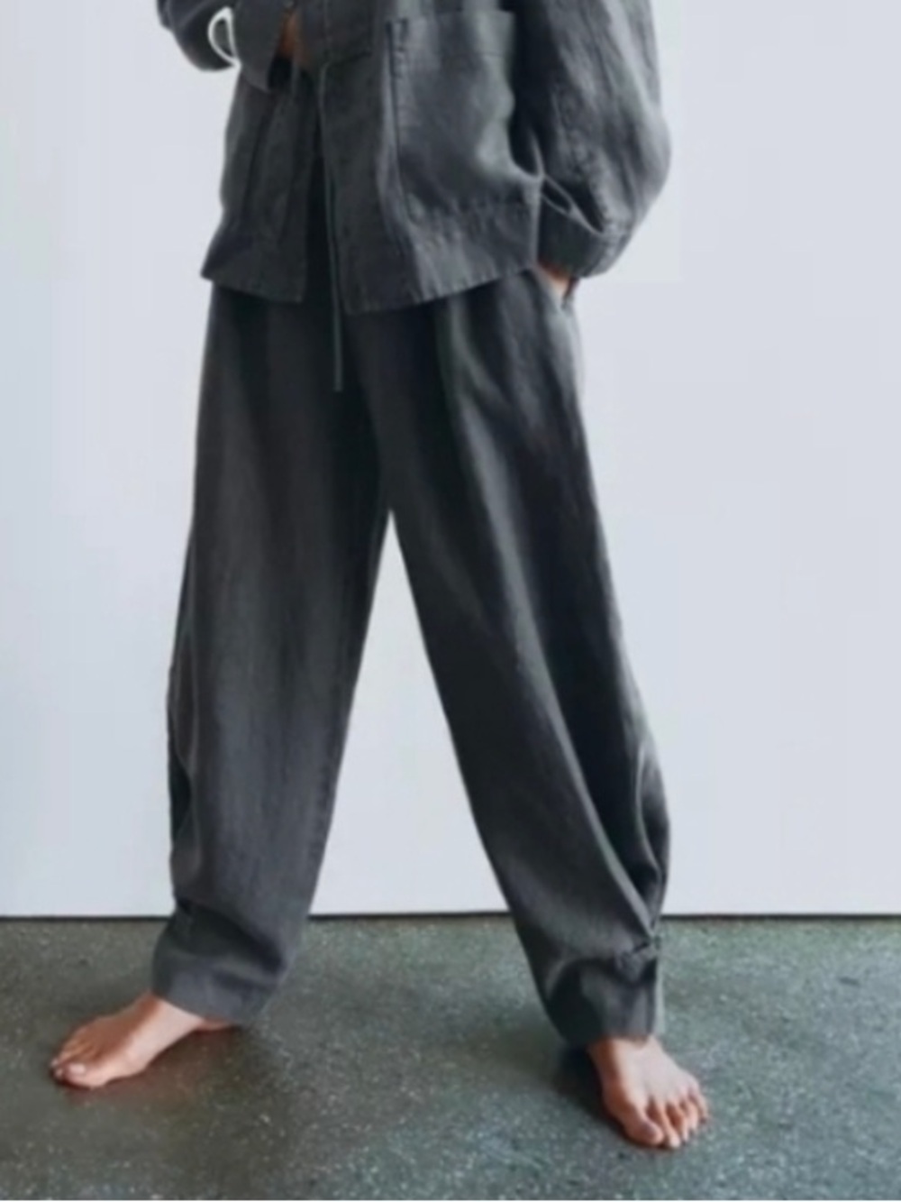 NWT Zara Collection Linen Pleated Pants XS